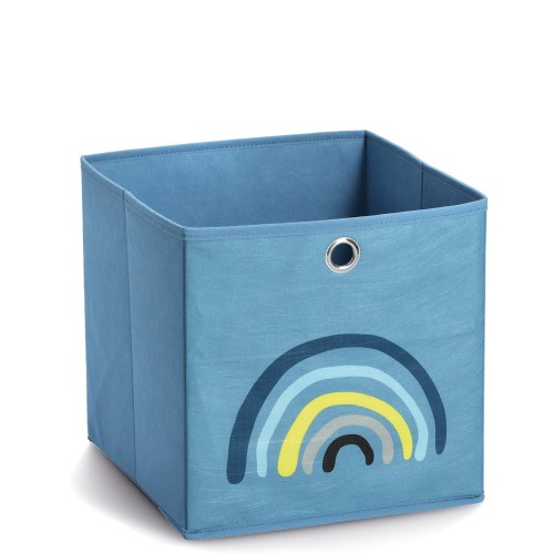 Aufbewahrungsbox "Blue Rainbow", Vlies, blau.