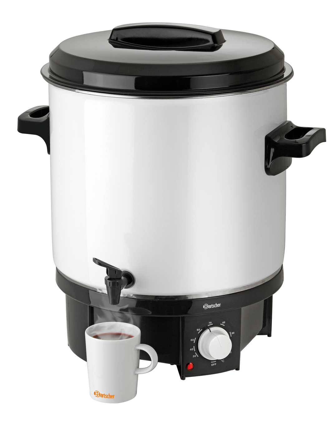 Bartscher Glühweintopf / Einkochtopf GE 28 |Steuerung: Elektronisch ,Knebel | Maße: 37 x 37 x5,0 cm. Gewicht: 5,4 kg