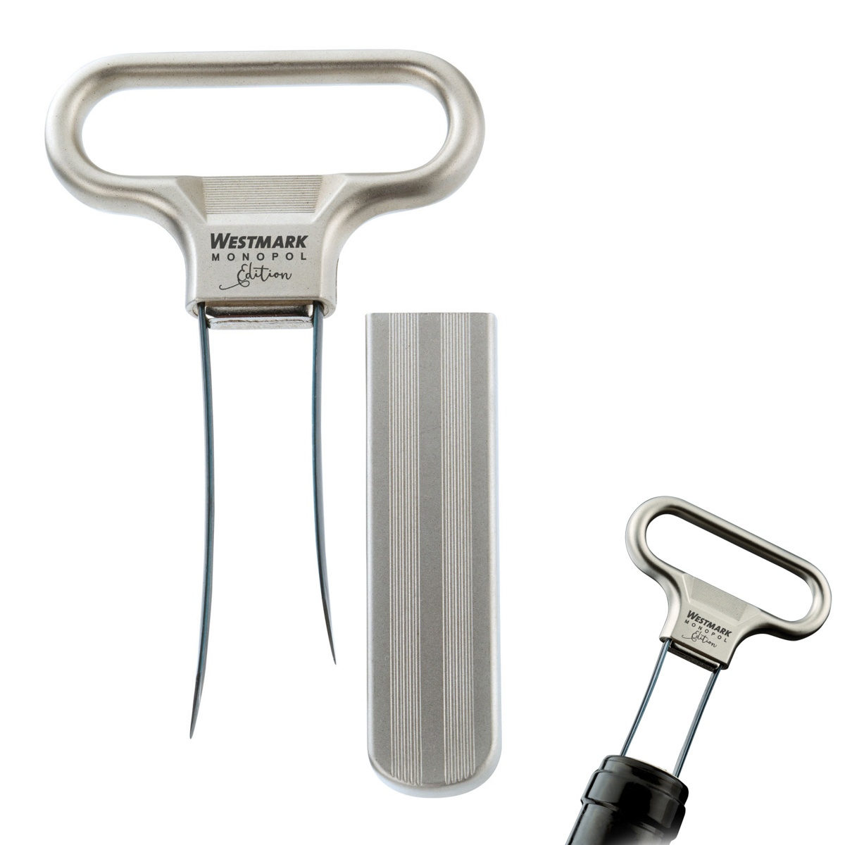 Ent- und Verkorker »Ah-So« Monopol Edition, edelmattiert