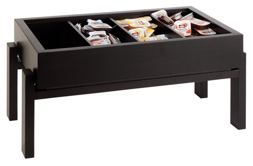 Gestell für GN 1/1 -FRAMES- 57,5 x 27,5 cm, H : 22 cm Buche, massiv, Farbton Wenge Höhe bis Absatz: 18 cm nicht