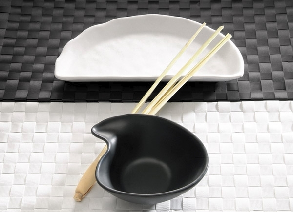 Schale -ZEN- 14,5 x 12,5 cm, H: 5 cm Melamin, schwarz, Steinoptik 0,2 Liter spülmaschinengeeignet stapelbar nicht