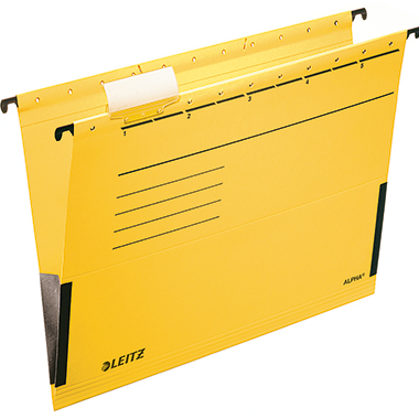 Leitz Hängetasche ALPHA® DIN A4 275g/m² Pendareckarton, recycelt gelb 5 St./Pack., Verwendung für Hängeregistratur: