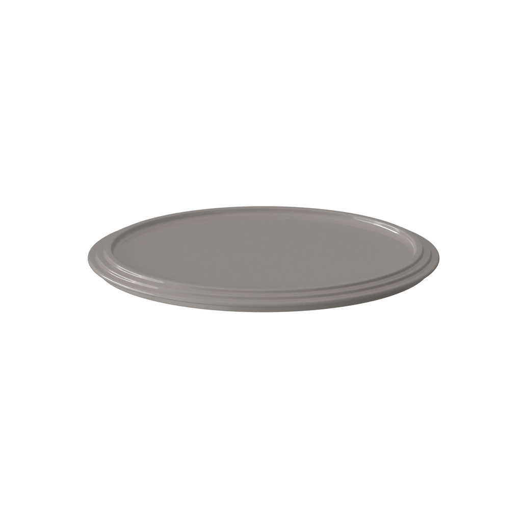 Villeroy und Boch Servierteller grau - Maße: 24 x 1 cm / Inh.: 240 L / Ser.: Iconic La Boule beige