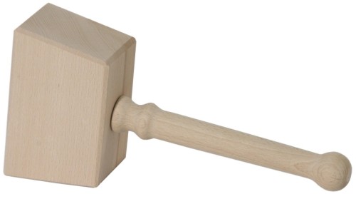 Holzhammer aus Buchenholz, zum Anschlagen von Fässern Größe: 16 cm x 7,5 cm x 10 cm, Stiellänge: 23 cm