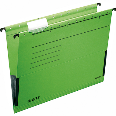 Leitz Hängetasche ALPHA® DIN A4 275g/m² Pendareckarton, recycelt grün 5 St./Pack., Verwendung für Hängeregistratur: