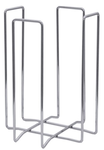 Serviettenhalter für Serviettengröße 33 x 33 cm (1/4 Falz) quadratisch, aus zweifach verchromtem 5 mm starkem Draht, hochglänzend