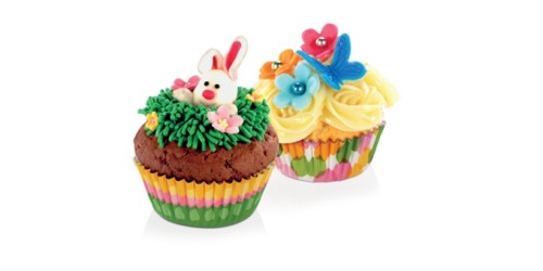 Muffin-Körbchen DELÍCIA ø 6 cm, 60 St., Frühlingsmotive