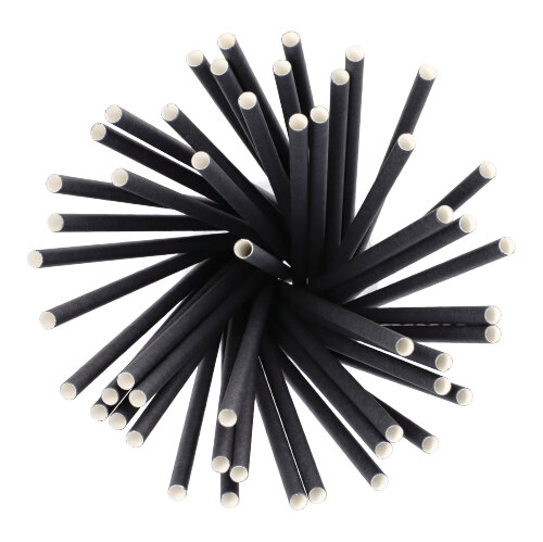 135 Shake-Halme, Papier Ø 8 mm · 25 cm schwarz von PAPSTAR