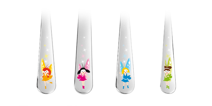 Kinderbesteck BAMBINI, kleine Feen, 4 St.