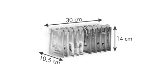 Dosierverschlüsse für die Gewürztüten SEASON 10 St., mit Aufhängeleiste