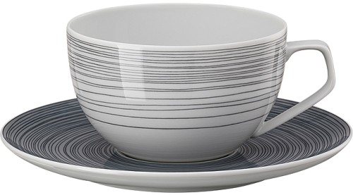 TAC Gropius Stripes 2.0 von Rosenthal, Kombitasse 2-teilig, aus Porzellan, spülmaschinengeeignet