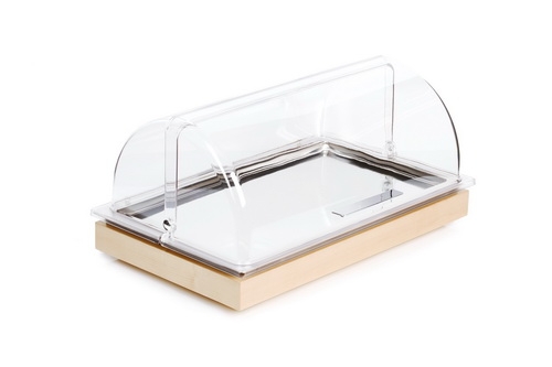 Cool Plates Set 2 53 x 32,5 cm, H: 27,5 cm Ahorn, massiv GN 1/1 Basiselement GN 1/1 Edelstahl Tablett Rolltop-Haube Kühlakku