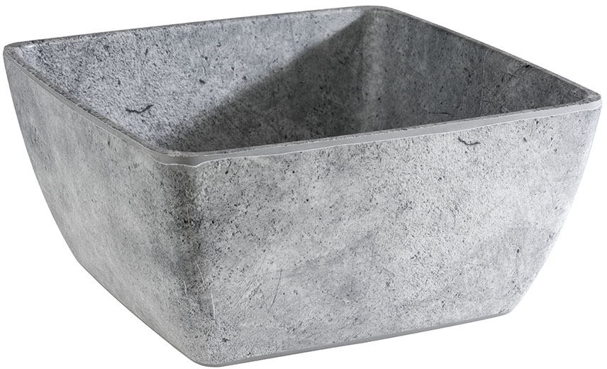 Schale -ELEMENT- 25 x 25 cm, H: 12 cm Melamin, 3,8 Liter Farbe: Betonoptik spülmaschinengeeignet stapelbar nicht