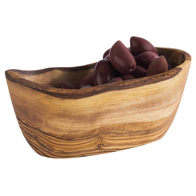 APS Schale -OLIVE-, 16 x 9 cm, H: 7 cm, Olivenholz, Inhalt: 0,3 Liter