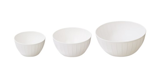 Kunststoffschüssel DELÍCIA, Set, 3-tlg., weiß