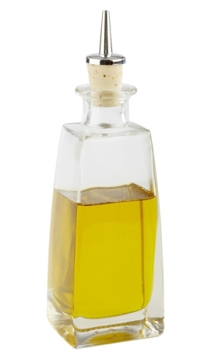 Spritzflasche inkl. Ausgießer 6 x 5 cm, H: 20 cm, 0,2 Liter Glas Ausgießer aus Kork ideal für Bitter-Liköre Farbe: Transparent