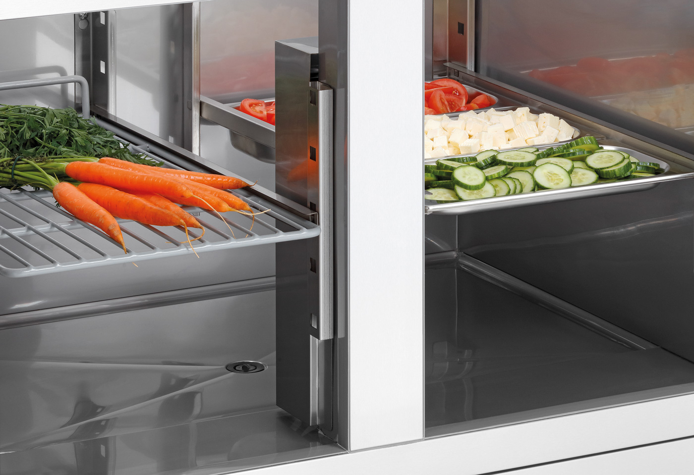 Bartscher Mini-Kühltisch 900T2 | Türanschlagwechselbar: Nein | Maße: 90 x 70 x 88,0 cm.Gewicht: 67,5 kg