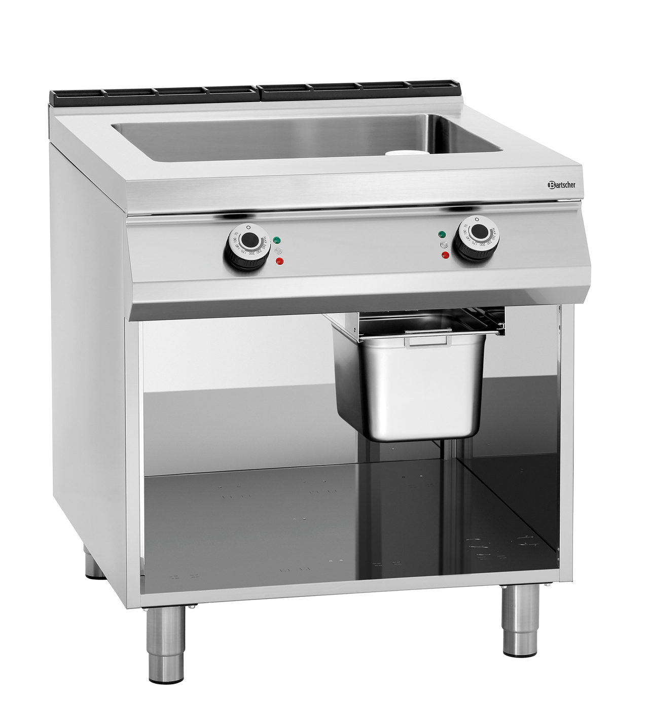 Bartscher Elektro Multibräter | Eigenschaften:Abgerundete Wanne | Maße: 80 x 90 x 93,5 cm.Gewicht: 98,2 kg