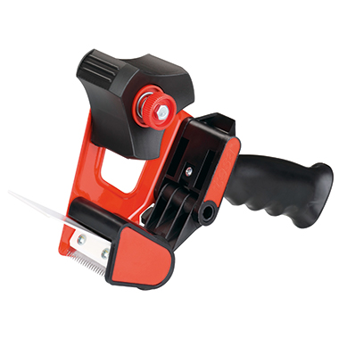 tesa® Packbandabroller Classic Metall schwarz/rot