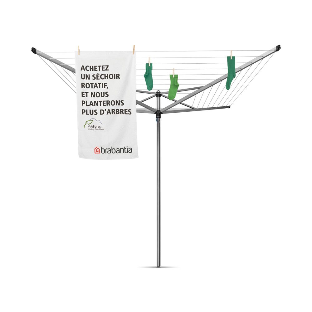 Brabantia Topspinner 50 M - 45 mm Rohr mit Metall-Bodenanker
