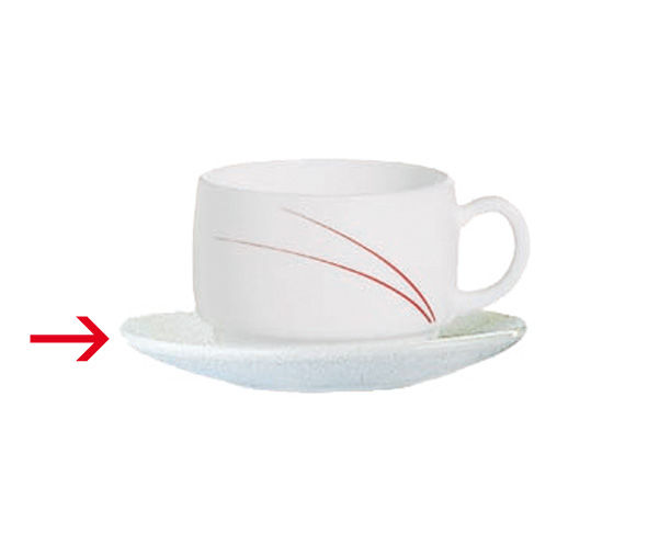 Kaffeeuntertasse Ø: 14 cm, aus Hartglas Toronto Piment ARCOPAL