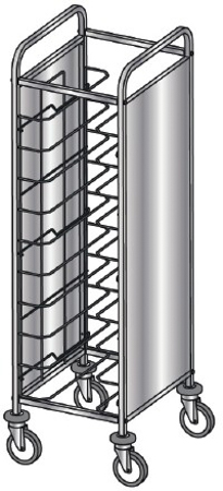 ETERNASOLID® Tablettwagen 10 Universal, 2 Seiten Verkleidung Edelstahl