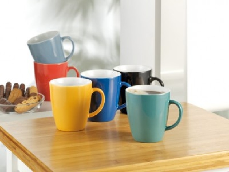 Henkelbecher Inhalt: 0,35 ltr., Höhe: 9,6 cm, COFFEE SHOP, CLASSIC COLOUR , schwarz, Eschenbach