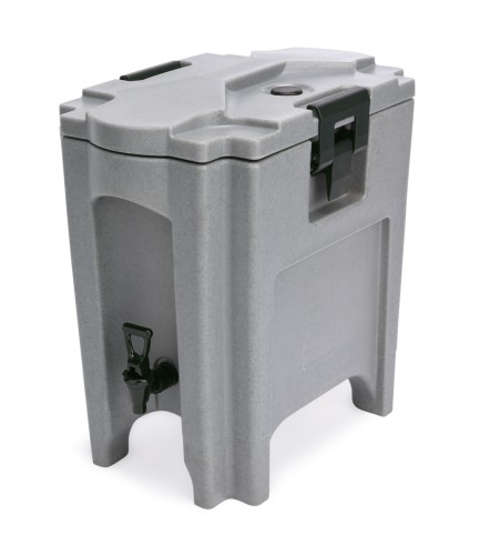 Thermogetränkebehälter. Kunststoff mit PU-Isolierung. mit 2 Verschlussklammern, Deckel