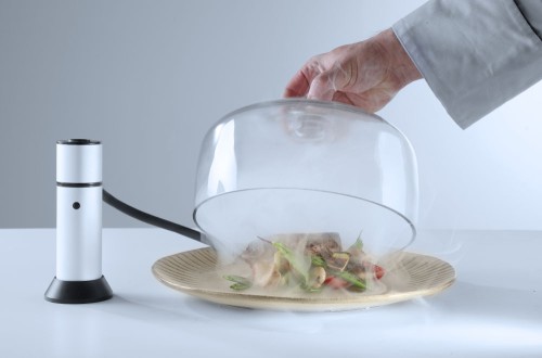 Cloche aus Glas, ideal für Räucherpistole. Durchmesser: 24,5 cm , Höhe: 15 cm