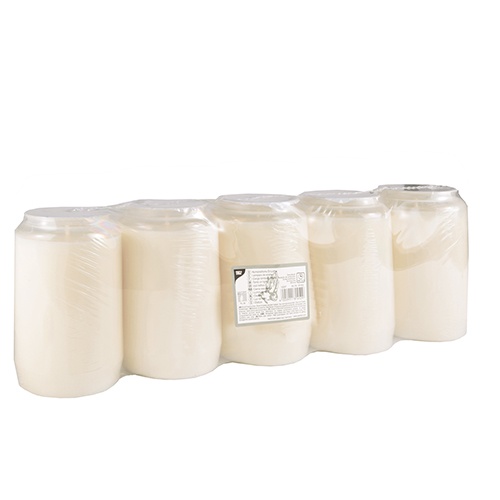 PAPSTAR 5 Kompositions-Öl-Lichte T3 Ø 5,8 cm - 9,6 cm weiss transparente Hülle