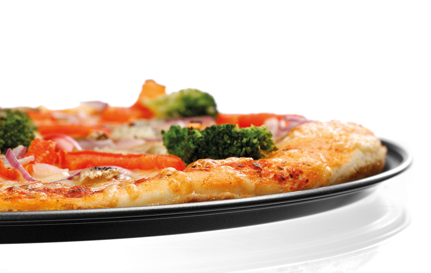 Bartscher Pizza-Backblech 290-R | Ausführung:Rund ,Boden gelocht ,Antihaftbeschichtung(Xynflon) | Maße: 32,5 x 32,5 x 1,0 cm. Gewicht: