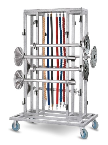 Transportwagen. pulverbeschichteter Stahl. für Abgrenzungspfosten bis Ø 6 cm, 2