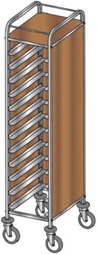 ETERNASOLID® Tablettwagen 12 EN, mit 3 Seiten Paneele MDF