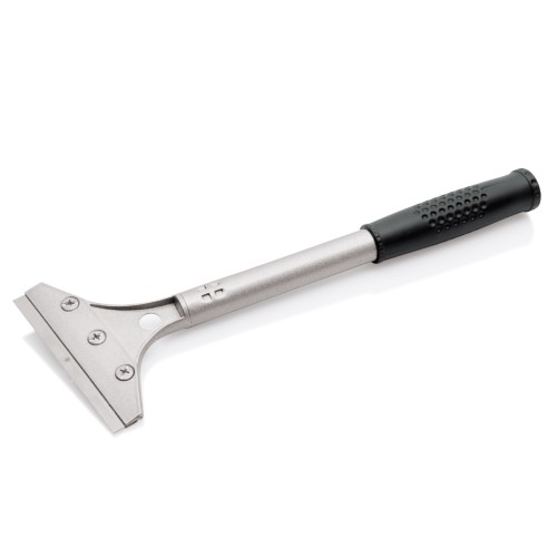 Schaber. Zinkguss, Griff mit Gummischutz. Material: Zinkguss. Maße: Länge: 300 mm, Breite: 150 mm