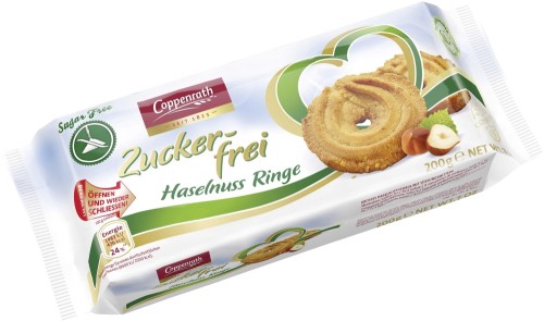 Coppenrath Haselnuss-Ringe ohne Zucker 200G