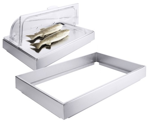 Edelstahlrahmen GN 1/1 aus Edelstahl 18/10, zur Ergänzung des Kühlsystems 6201 oder zum Einstellen von GN 1/1 Behältern bis 65 mm