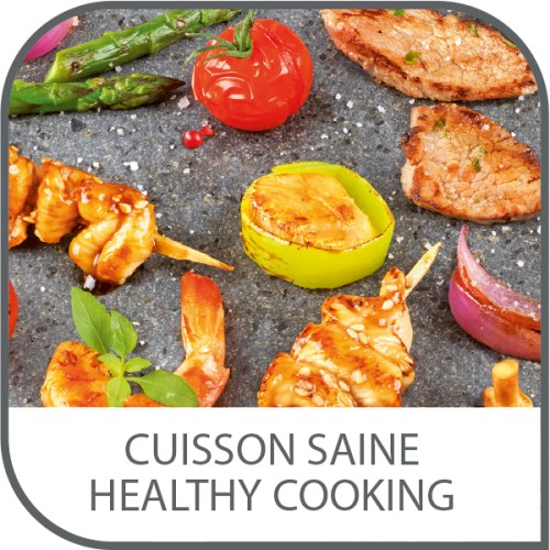 TEFAL RACLETTE-GRILL PIERRADE PR457B [10 Personen; 10 antihaftbeschichtete, spülmaschinengeeignete Pfännchen; Schaber