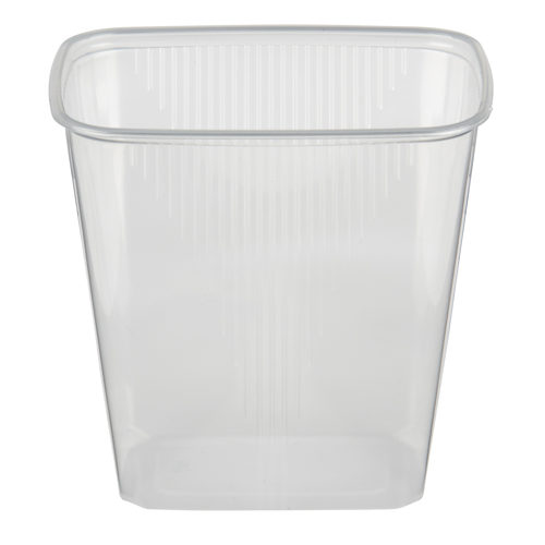100 Verpackungsbecher, PP eckig 500 ml 10,1 cm x 8,1 cm x 10,8 cm transparent von Starpak