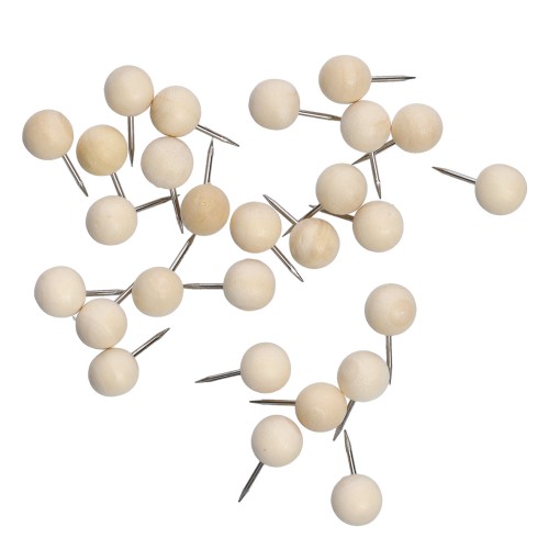 Push-Pins-Set, 25-tlg., Holz.