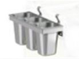 BLANCO Einhängerahmen für GN-Behälter aus rostfreiem Edelstahl, für max. 3x GN 1/6. Für Besteck oder als Sammelbehälter