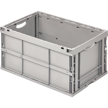 ALUTEC Klappbox 60 x 32 x 40 cm (B x H x T) 64l Polypropylen grau, Maße: 60 x 32 x 40 cm (B x H x T), Volumen: 64 l,