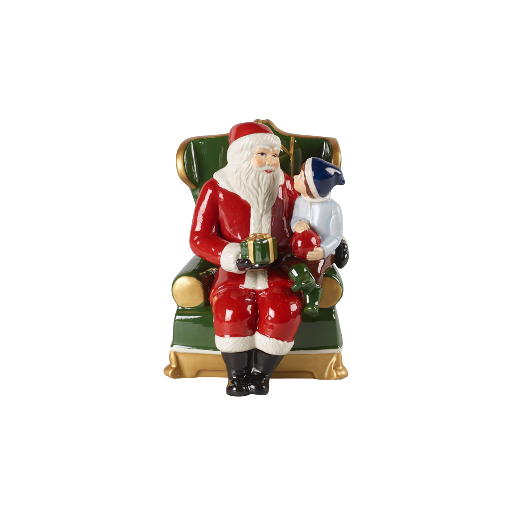 Villeroy und Boch Santa auf Sessel - Maße: 10 x 10 x 15 cm / Ser.: Christmas Toys
