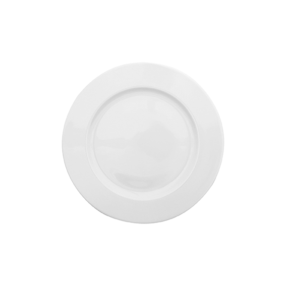 Teller flach 20 cm - Form: Table Selection -, weiss - aus Porzellan. Hersteller: Eschenbach., "Made in Germany".