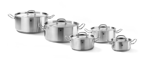 HENDI Bratentopf - mit Deckel - Ø160x(H)75 mm - 1,5 Liter 0,7 mm Wandstärke