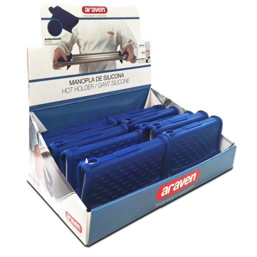 ARAVEN Display mit Silikongriffen für heiße Oberflächen, rutschfest