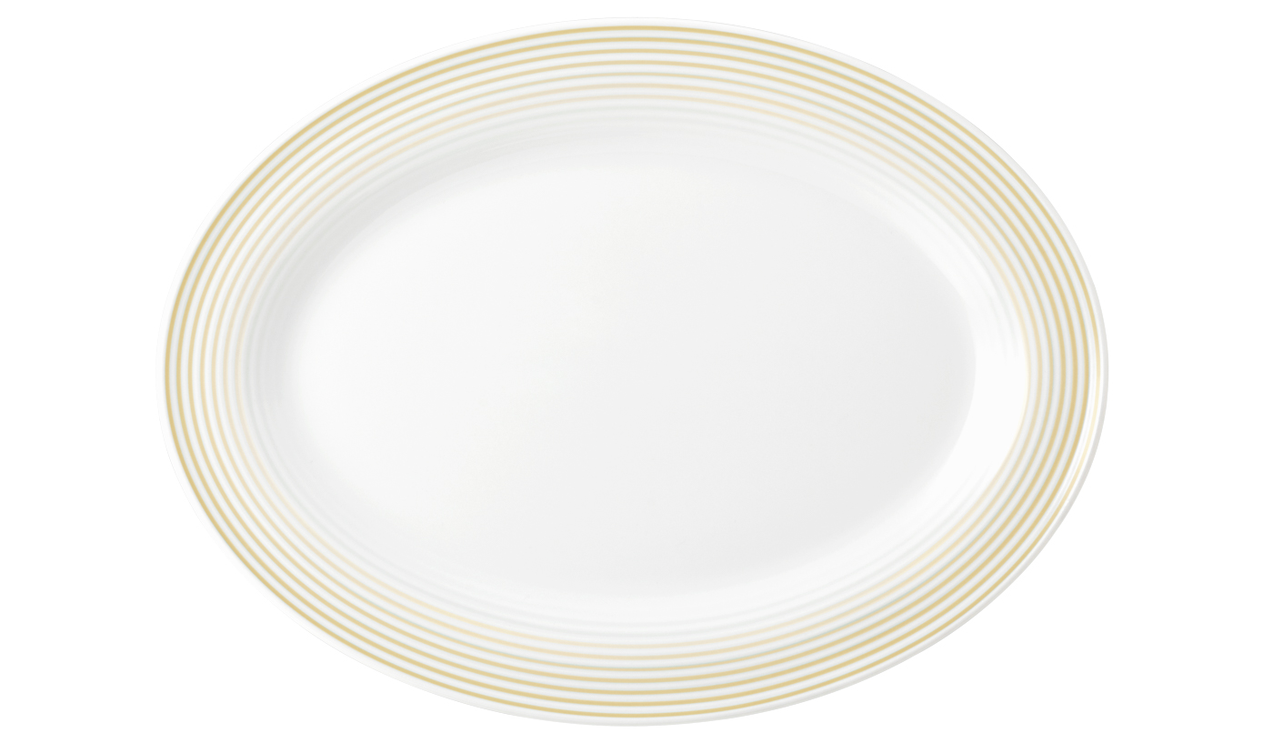 Seltmann Platte oval 28 cm, Form: Blues, Dekor: 57719 Sandbeige