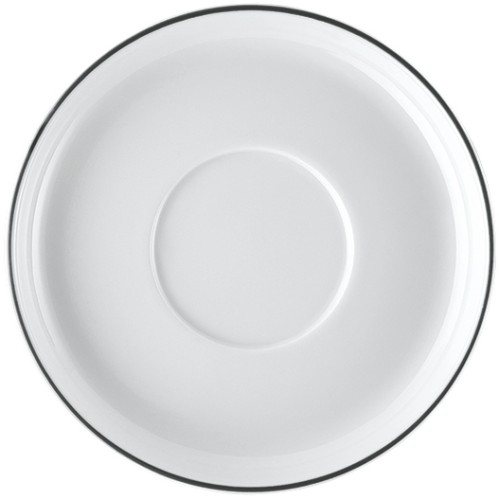Cucina-Basic Colori Black (schwarze Linie) von Arzberg, Espresso-Untertasse, aus Porzellan