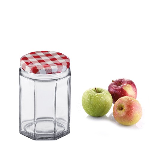 Westmark 6 Gläser »Eckig« 270 ml, ø 63 mm, mit Schraubdeckeln