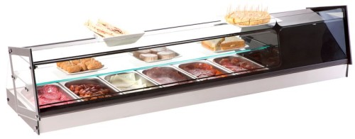 NEUMÄRKER Kühlvitrine Cube 6 für 6x GN 1/3 - 40 mm tief 1438x395x350 mm