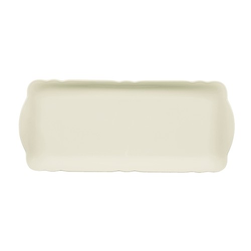 Seltmann Kuchenplatte eckig 35 cm, Form: Marieluise, Glasur: elfenbein, Dekor: 00003